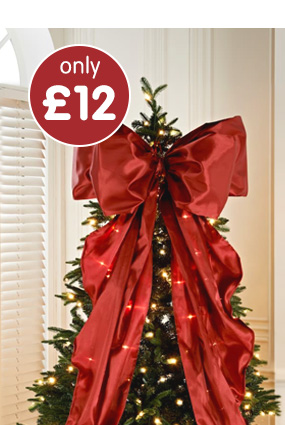 XL Satin Christmas Tree Bow