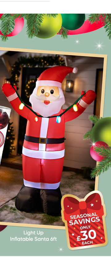 Light Up Inflatable Santa 6ft