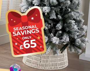 Unlit Snowy Needle Christmas Tree 7ft