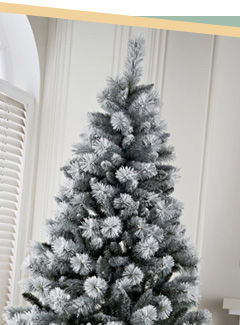 Unlit Snowy Needle Christmas Tree 7ft
