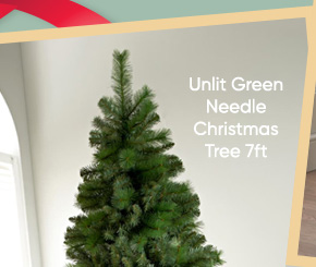 Unlit Green Needle Christmas Tree 7ft