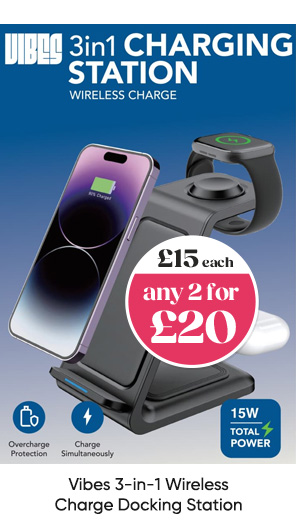 Vibes 3-in-1 Wireless Charge Docking Station