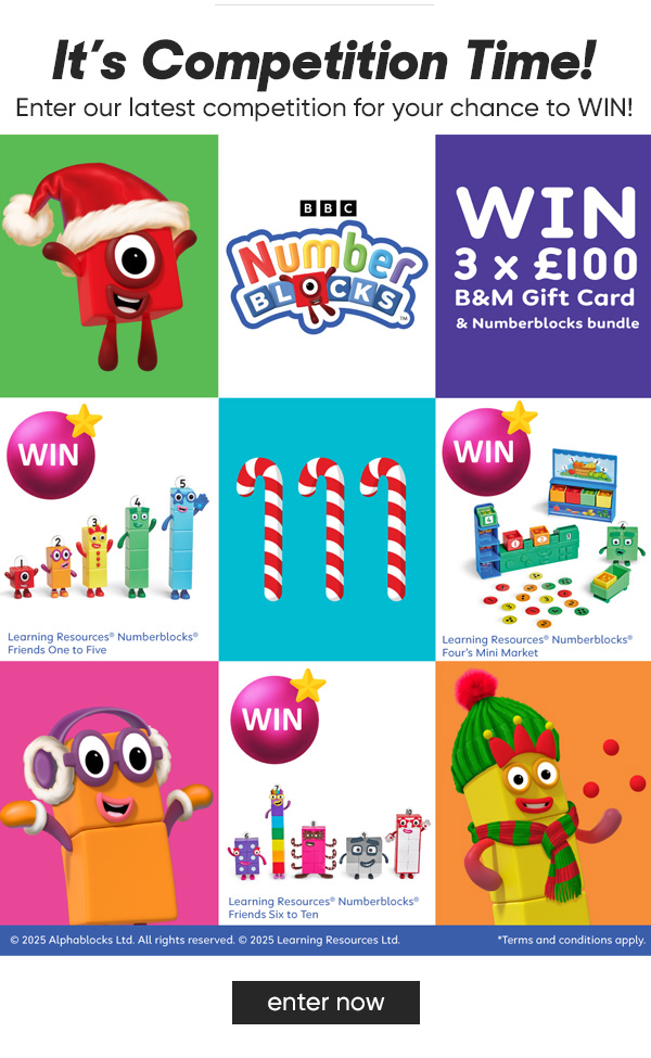THREE Chances To Win a Numberblocks Bundle PLUS a £100 B&M Gift Card Competition