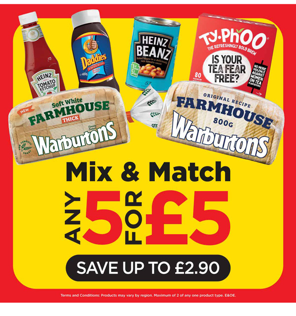 5 for £5 Mix & Match