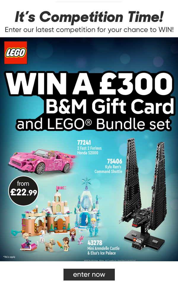 WIN a LEGO Bundle Set PLUS £300 B&M Gift Card Competition