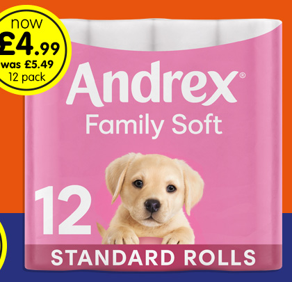 Andrex Family Soft Toilet Tissue 12pk
