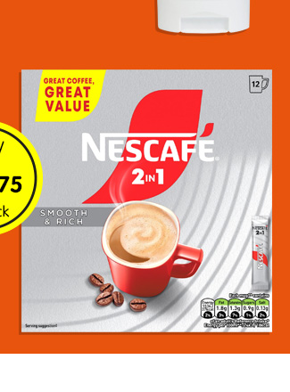 Nescafe 2 in 1 Smooth & Rich Coffee 12pk