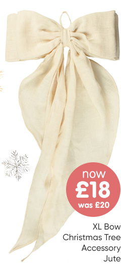 XL Bow Christmas Tree Accessory - Jute