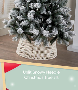 Unlit Snowy Needle Christmas 7ft
