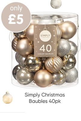 Simply Christmas Baubles 40pk