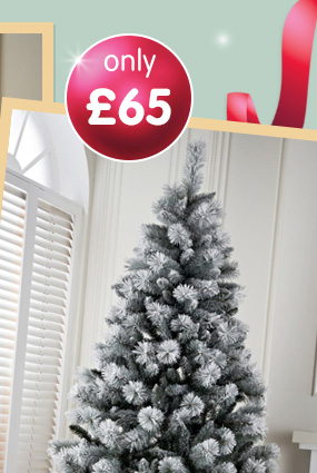 Unlit Snowy Needle Christmas Tree 7ft