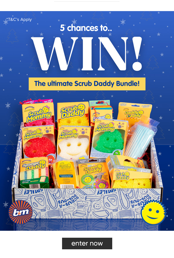 FIVE Chances To Win the Ultimate Scrub Daddy Bundle Competition