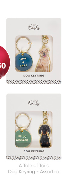 A Tale of Tails Dog Keyring - Assorted