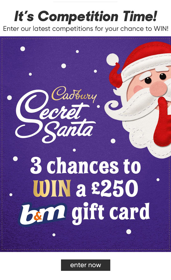 THREE Chances to WIN a £250 B&M Gift Card Courtesy of Cadbury Competition