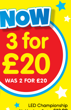 3 for £20 toys and games at B&M