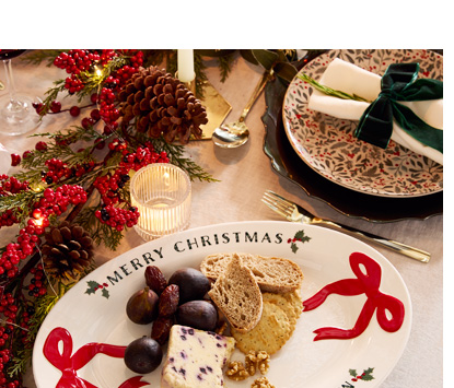 Bow 'Merry Christmas' Serving Plate