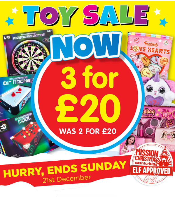 3 for £20 Toys Sale Now On!