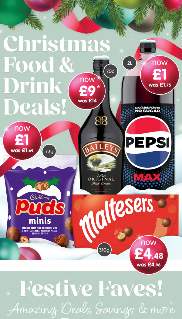 Christmas Food & Drink Deals at B&M
