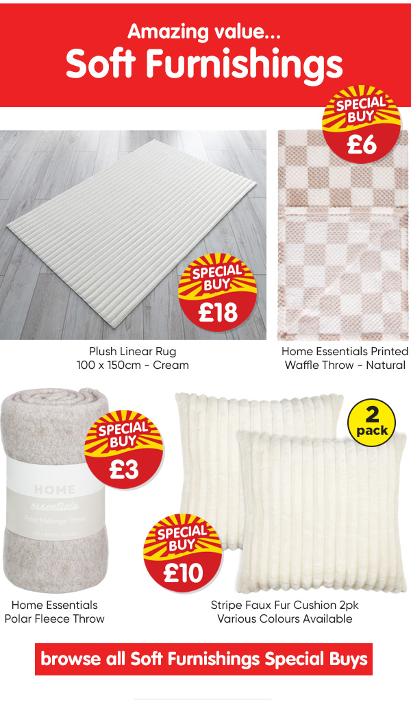Soft Furnishings Special Buys
