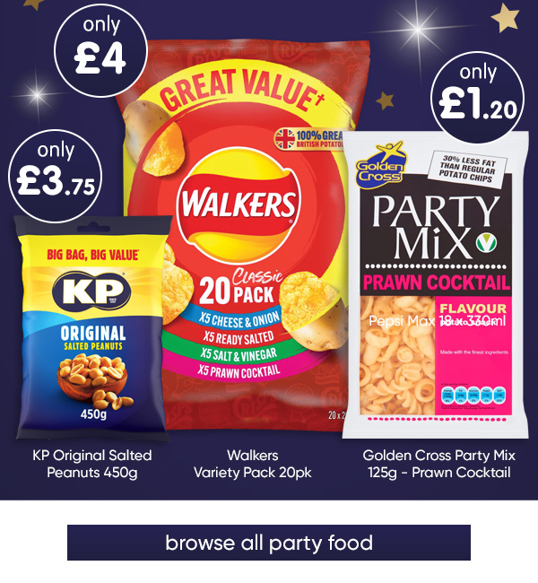 Party Food Favourites at B&M