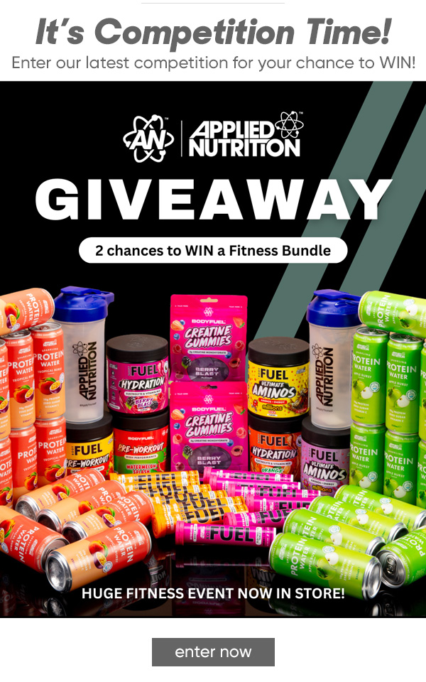 TWO Chances to WIN an Applied Nutrition Fitness Bundle Competition