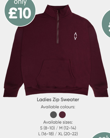 Ladies Zip Sweater - Various Colours & Sizes Available