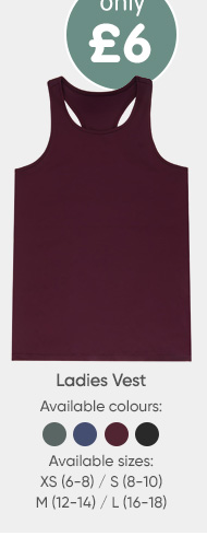 Ladies Vest - Various Colours & Sizes Available