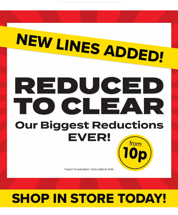 B&M’s Reduced to Clear Event