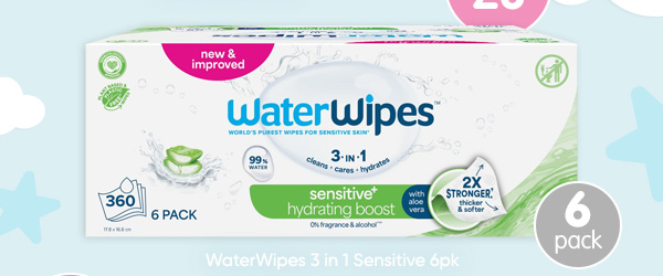 WaterWipes 3 in 1 Sensitive 6pk