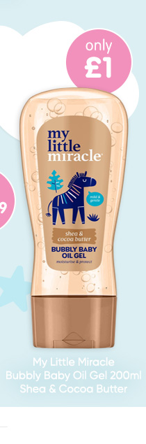 My Little Miracle Bubbly Baby Oil Gel 200ml - Shea & Cocoa Butter