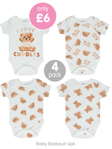 Baby Bodysuit 4pk