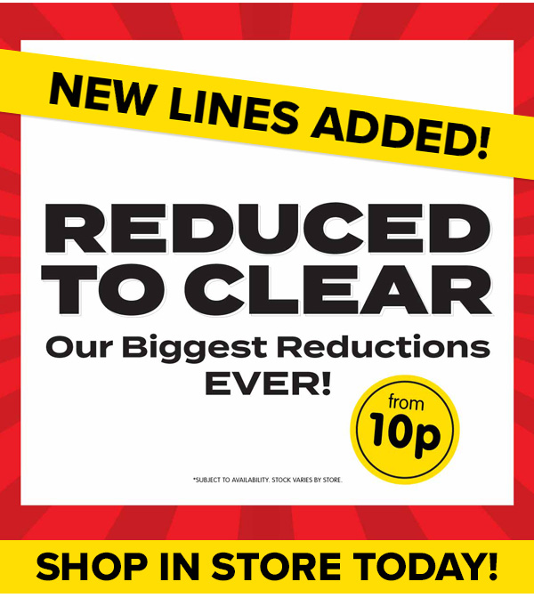 Reduced to Clear Event at B&M