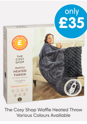 The Cosy Shop Waffle Heated Throw