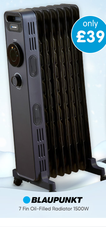 Blaupunkt 7 Fin Oil-Filled Radiator 1500W - Graphite