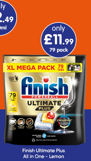 Finish Ultimate Plus All in One 79pk - Lemon
