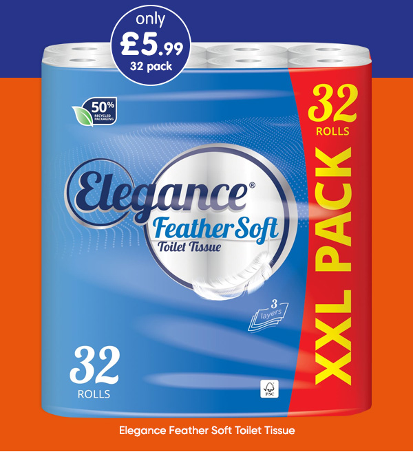 Elegance Feather Soft Toilet Tissue 32pk