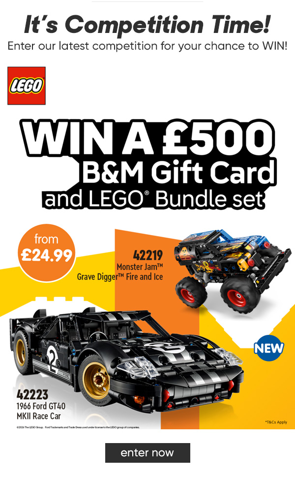 Win a £500 B&M Gift Card PLUS LEGO Bundle Set! Competition