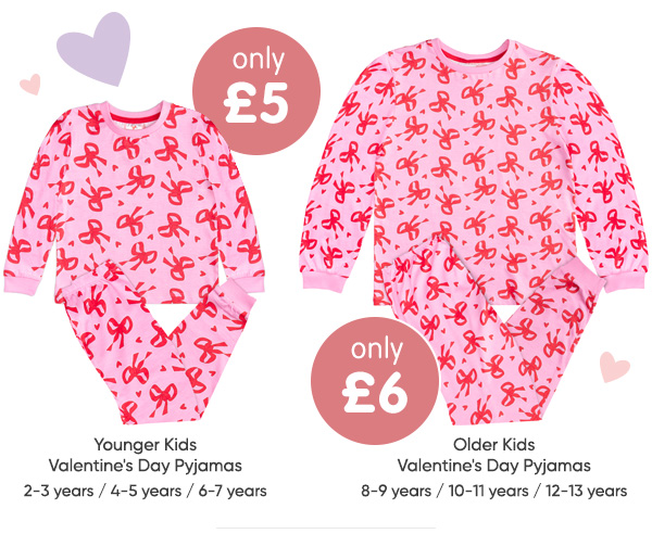 Kids Valentine's Day Pyjamas