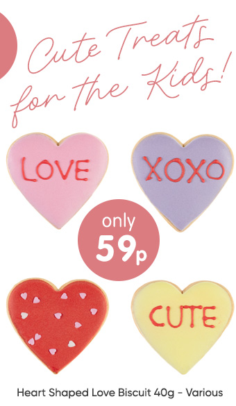 Heart Shaped Love Biscuit 40g - Various