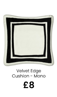 Velvet Edge Cushion - Mono