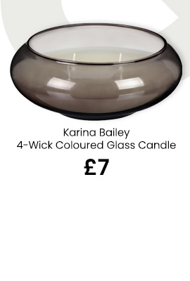 Karina Bailey 4-Wick Coloured Glass Candle