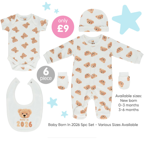 Baby Born In 2026 5pc Set - Various Sizes Available