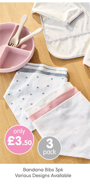 Bandana Bibs 3pk - Various Designs Available