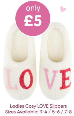 Ladies Cosy LOVE Slippers