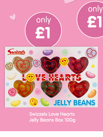 Swizzels Love Hearts Jelly Beans Box 100g