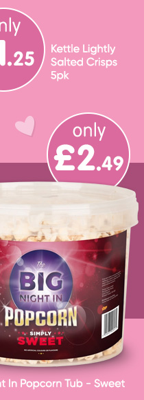 Big Night In Popcorn Tub - Sweet