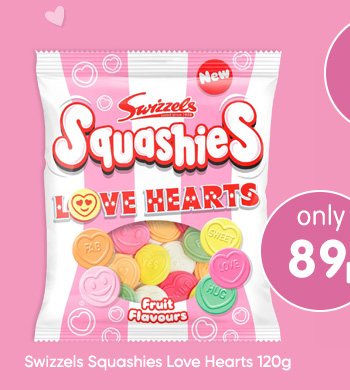 Swizzels Squashies Love Hearts 120g