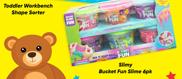 Slimy Bucket Fun Slime 6pk