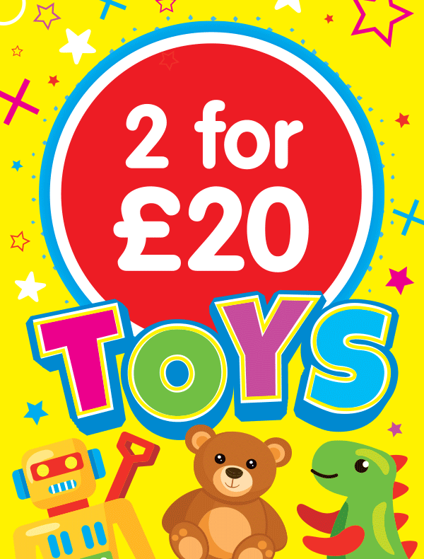 2 for £20 Toys at B&M