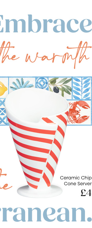 Ceramic Chip Cone Server